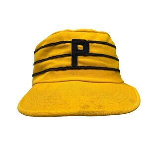 Pittsburgh Pirates Vintage Pillbox Hat Cap Fitted 7 1/8 Retro 70's 80's Gold MLB